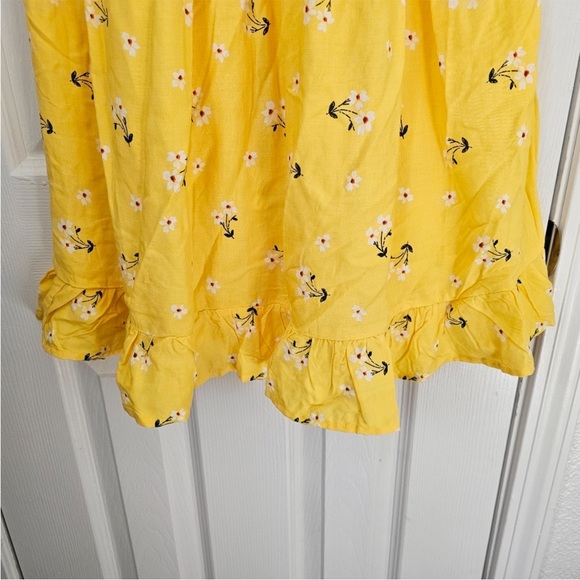 Yellow Floral Smocked Baby Doll Dress - Picture 3 of 7